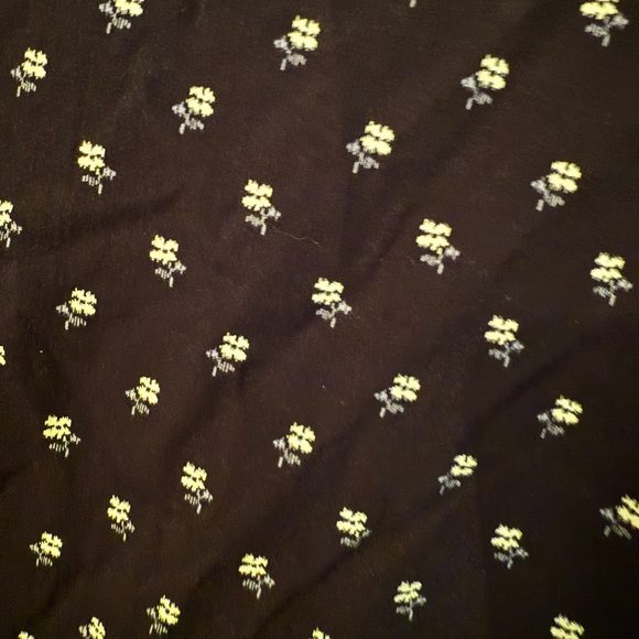 Madewell Dress Black Ditsy Floral Puff Sleeve V-Neck  Mini Dress Do Well Size M - Picture 6 of 9